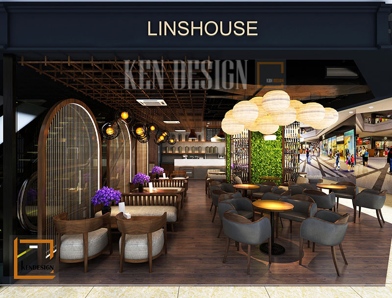 Thiết kế quán trà sữa LinHouse